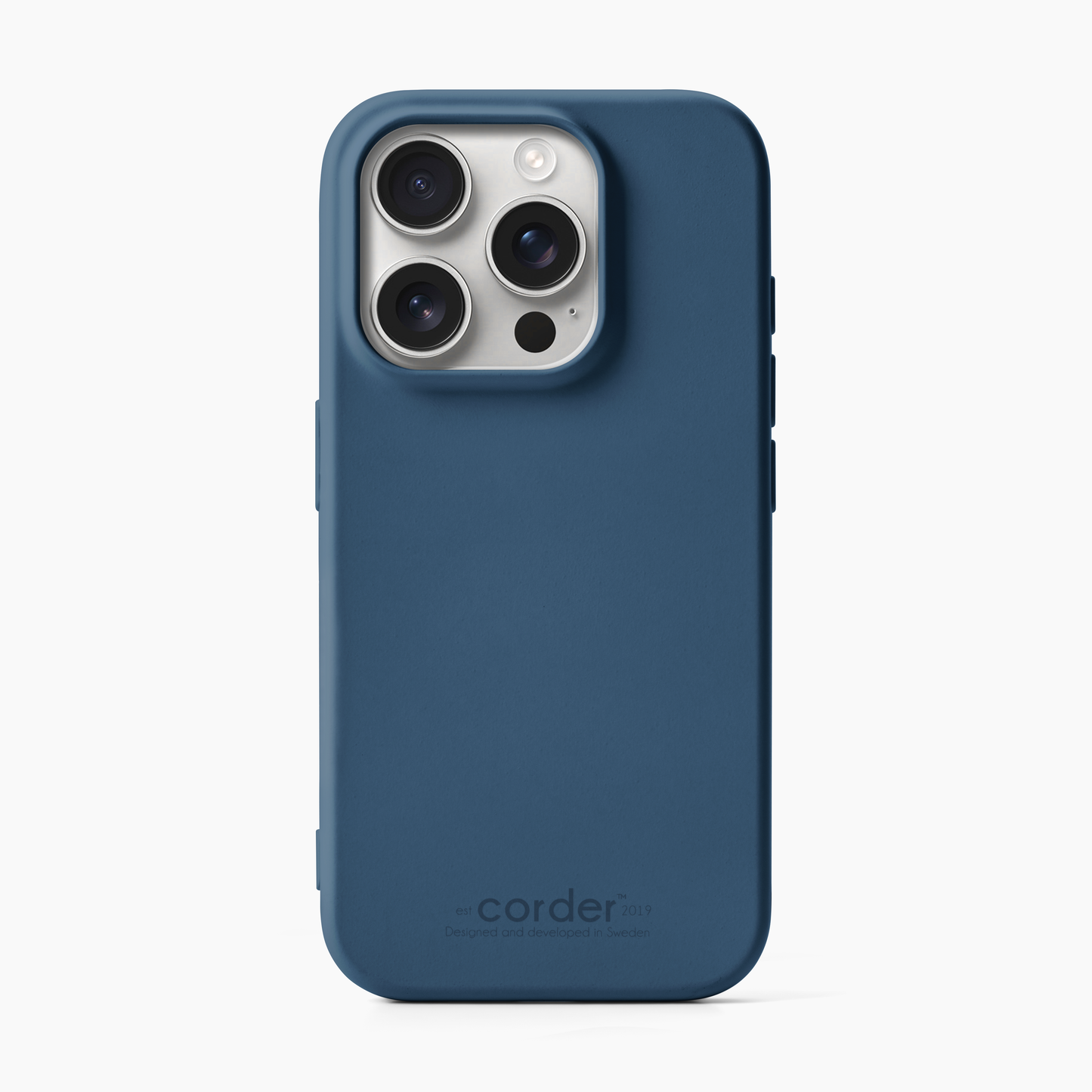 Silikonskal iPhone 15 Pro Blå – Corder