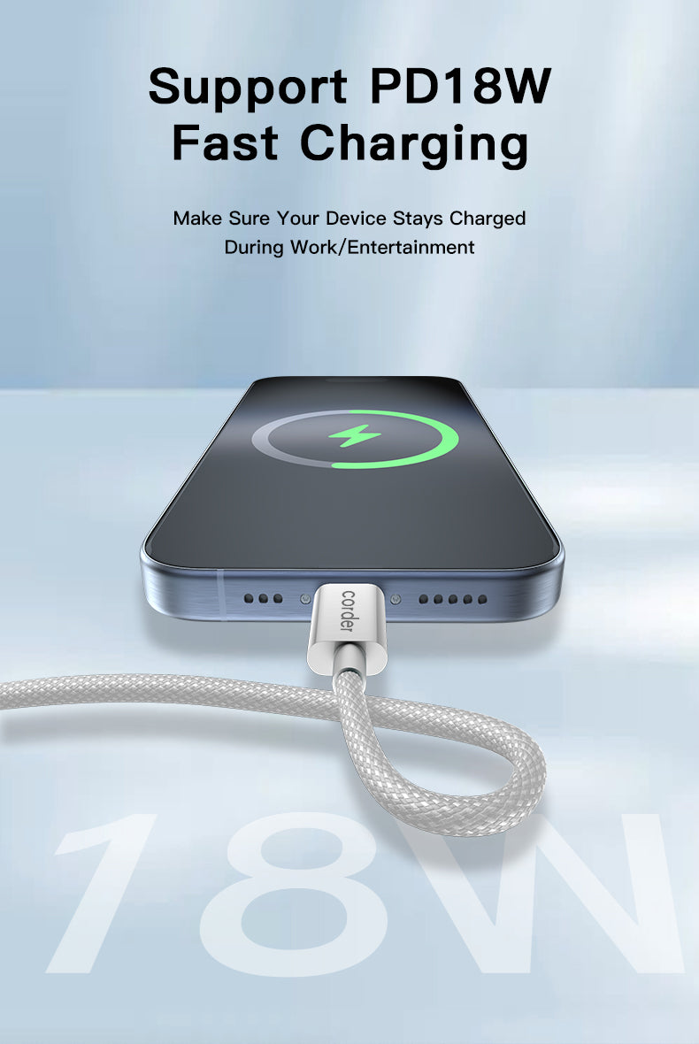 Laddkabel för iPhone USB-C Lightning