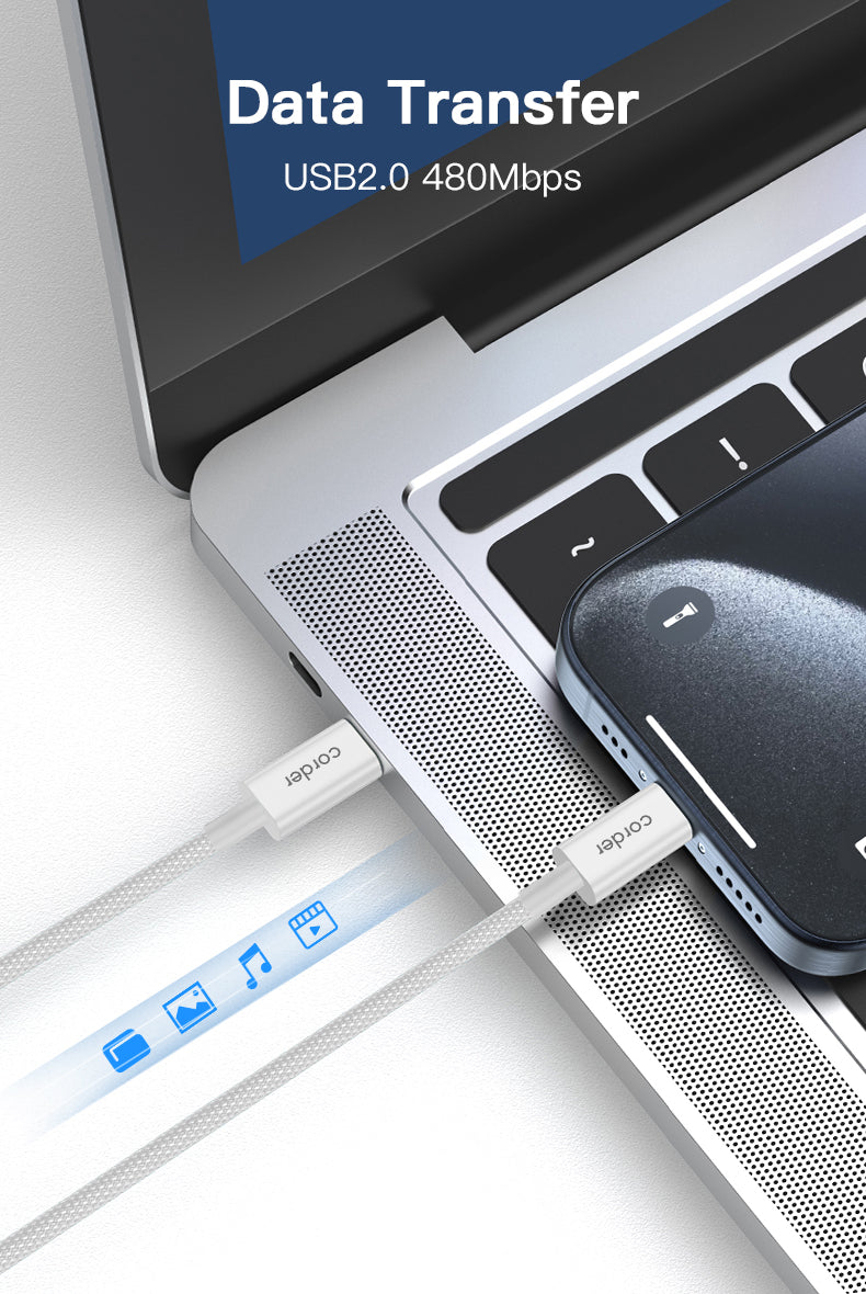 Laddkabel för iPhone USB-C Lightning