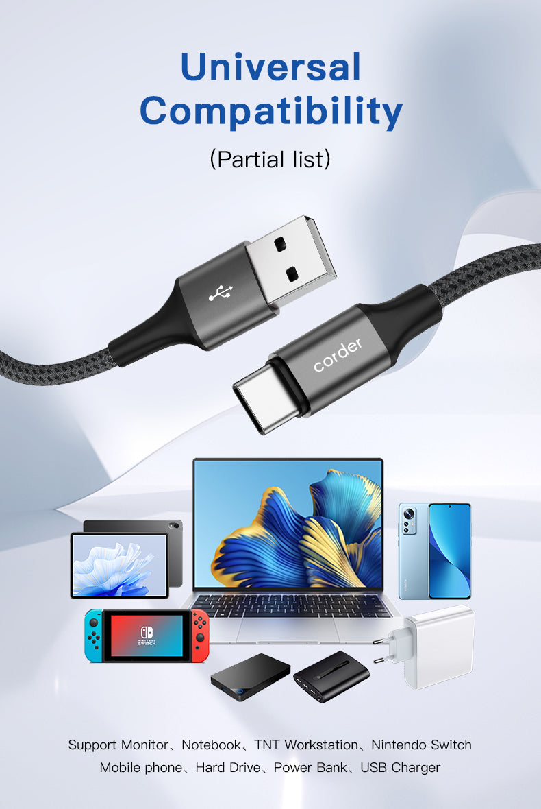 Laddkabel USB-C till USB-A