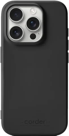 Corder TPU-skal till iPhone 15 Pro i svart
