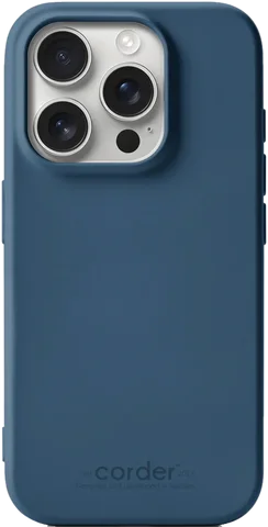 Corder TPU-skal till iPhone 15 Pro i blå