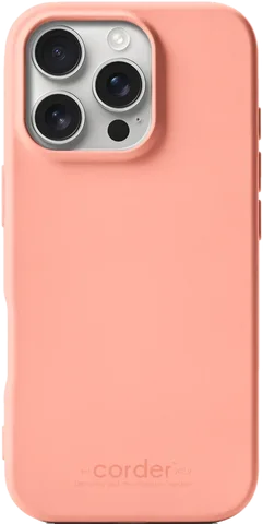 Corder TPU-skal till iPhone 16 Pro i persika