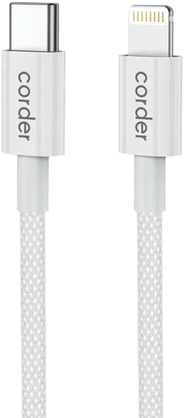 Corder laddkabel USB-C till Lightning, 2 meter, vit