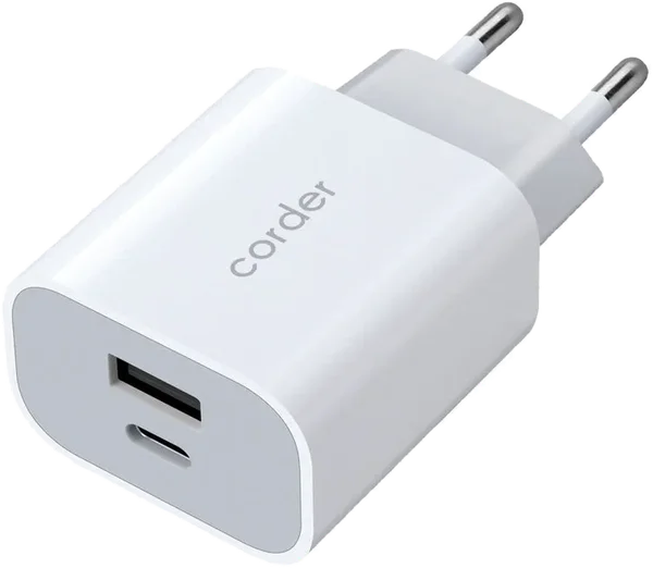 Corder snabbladdare 20W med två portar